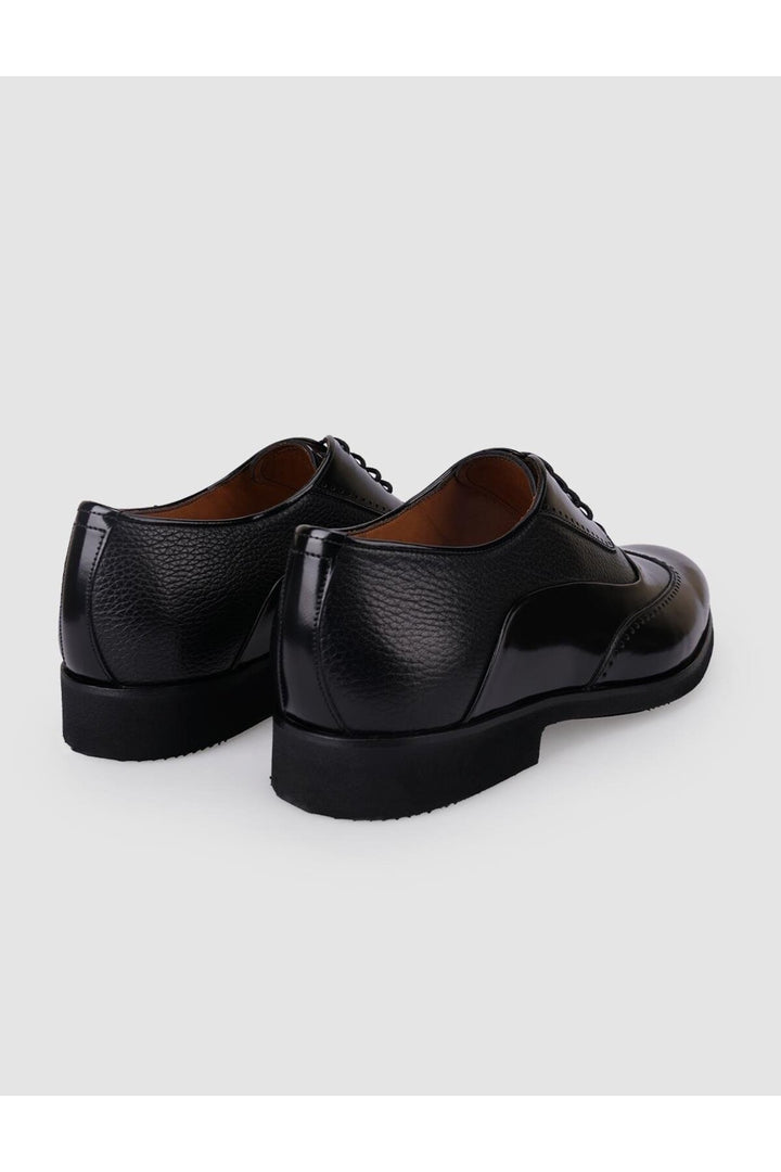 Cabani Shoes Chaussures classiques pour hommes en cuir véritable noir à lacets ouverts 100% - Multicolore