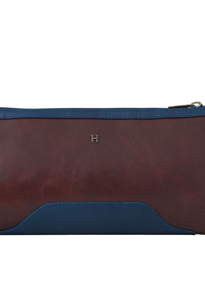 Helmbrook Petit sac à main Edwin en cuir véritable unisexe