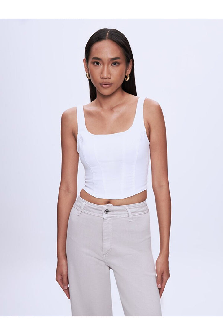 LTB Bustier en jean Vevına - Blanc_