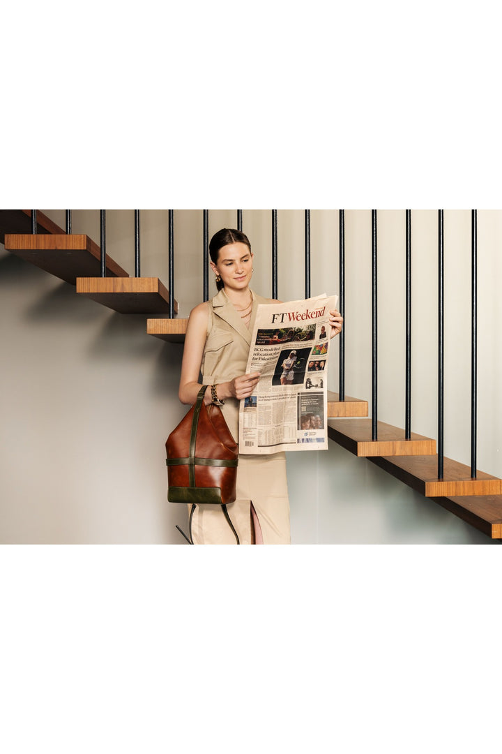 helmbrook Sac à bandoulière unisexe en cuir véritable Claire
