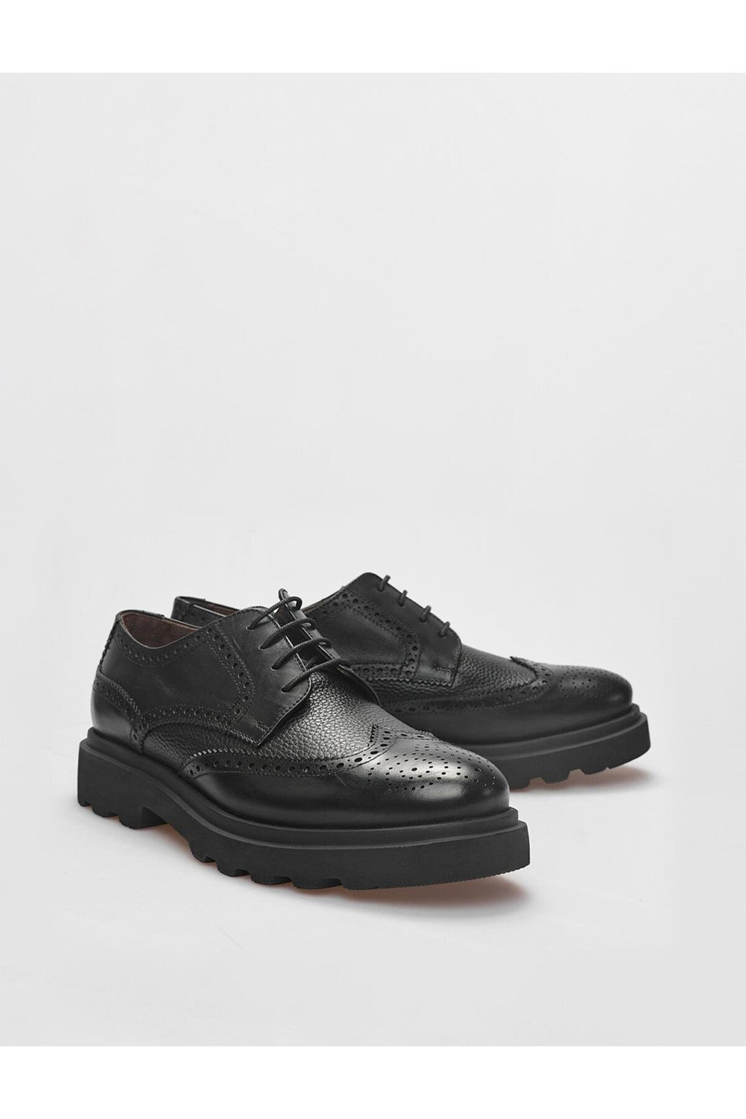 Cabani Shoes Chaussures de ville pour hommes en cuir véritable noires à lacets - Noir