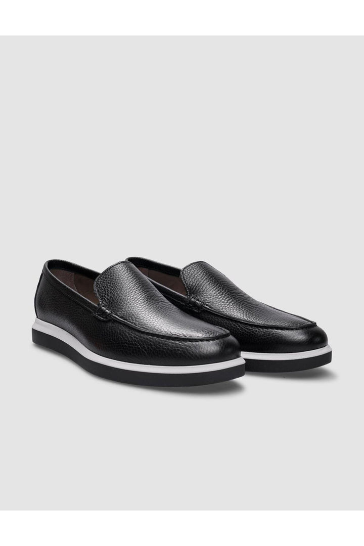 Cabani Shoes Chaussures de ville pour hommes en cuir véritable noires - Noir