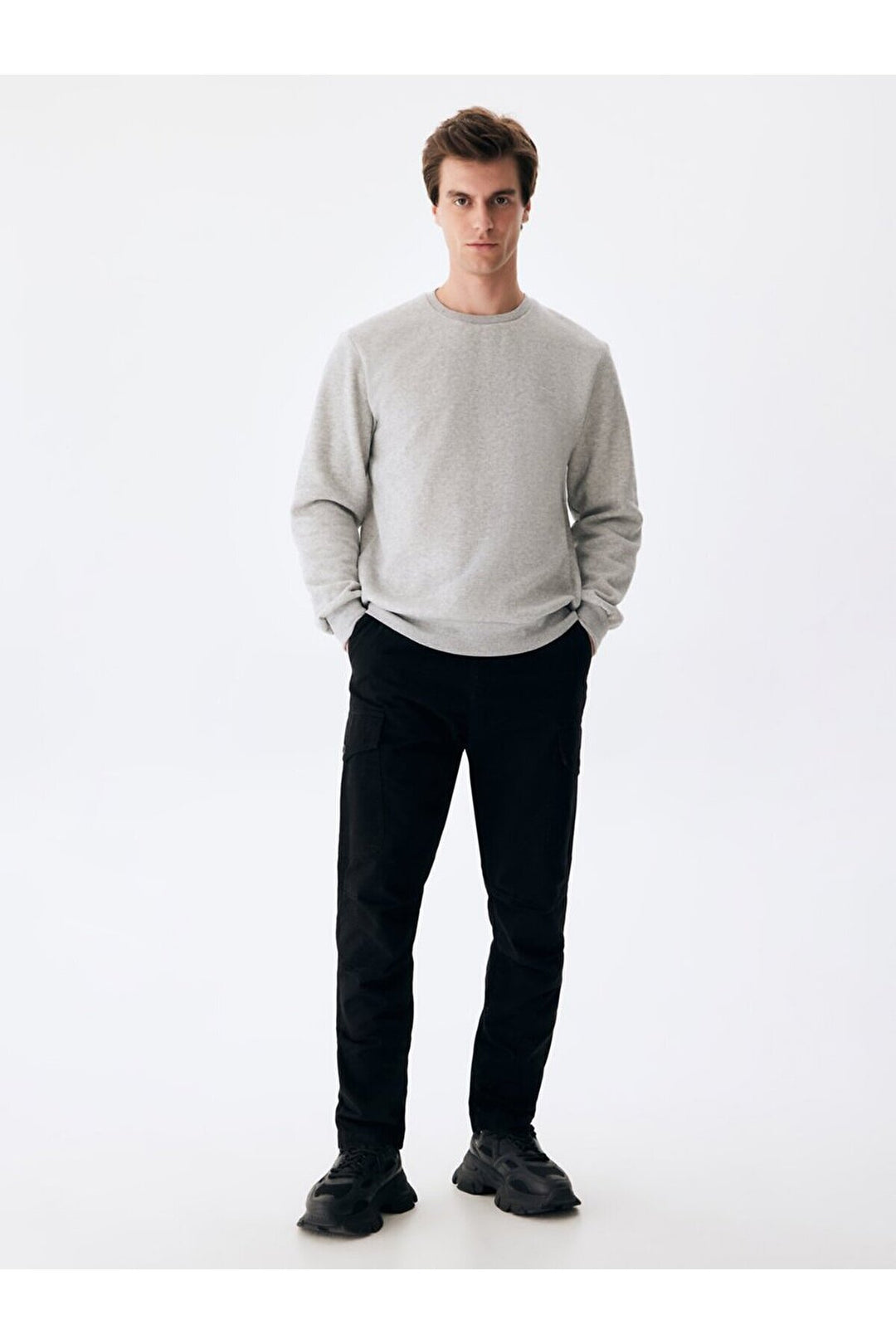 LTB Sweat gris à col rond