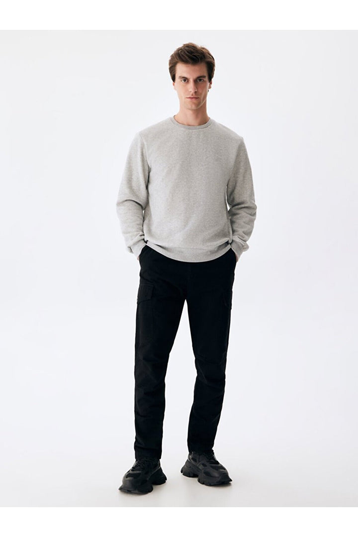 LTB Sweat gris à col rond