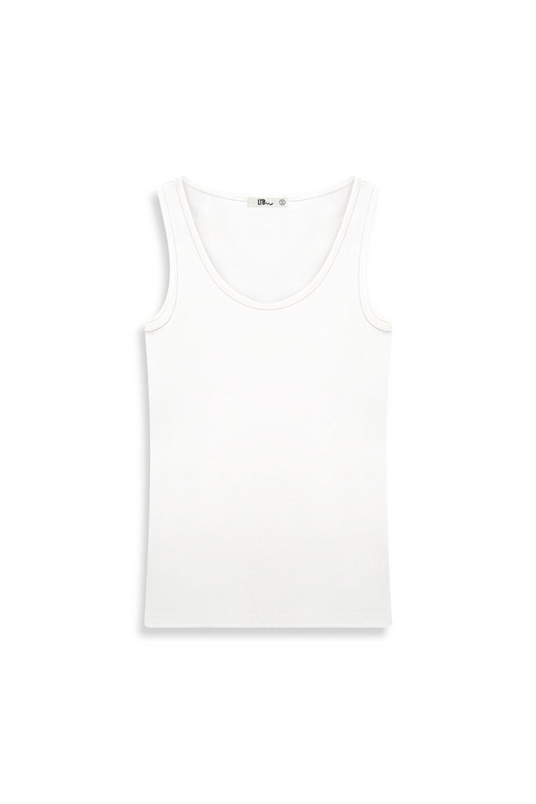 LTB Singlet crème basique sans manches à col en U