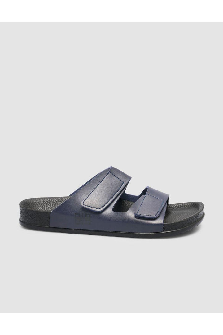 Cabani Shoes Sandales pour hommes bleu marine à velcro - Bleu marine
