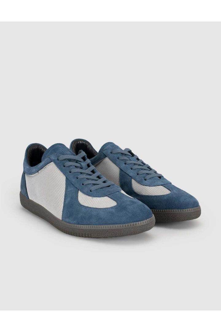 Cabani Shoes Chaussures de sport décontractées pour hommes en cuir véritable bleu - Multicolore