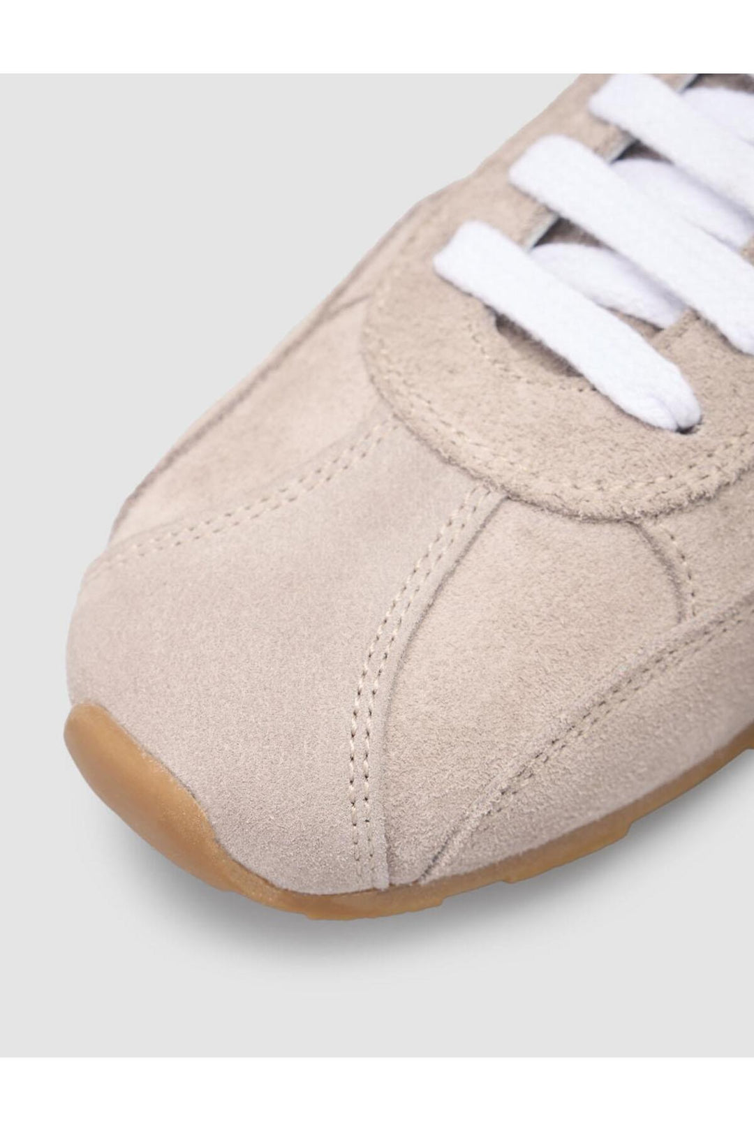 Cabani Shoes MonaMae 100% Cuir Véritable Beige Suédé Baskets Femme - Beige