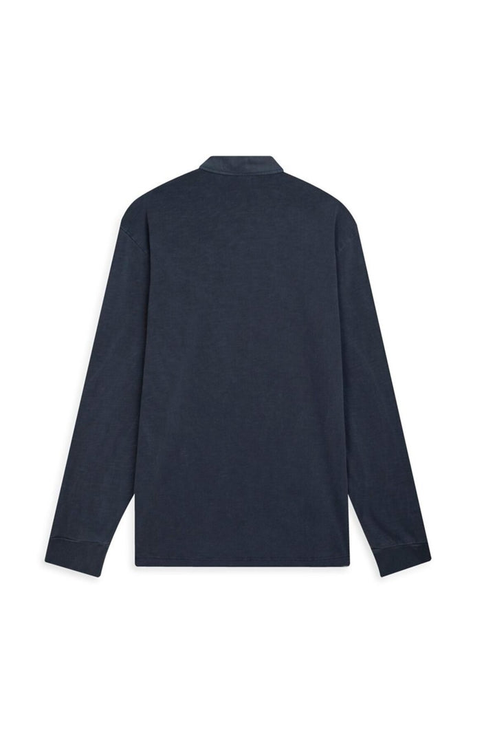 LTB Sweatshirt Bleu marine en tissu délavé à manches courtes - Beige