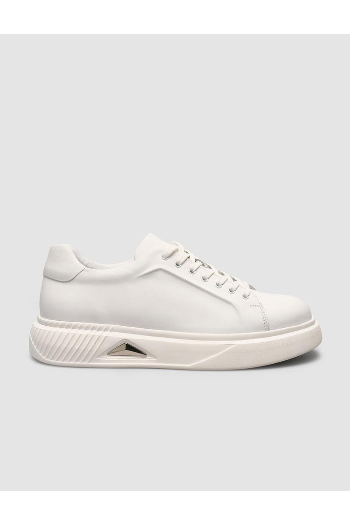 Cabani Shoes %100 Cuir Nubuck Blanc Baskets Homme - Blanc