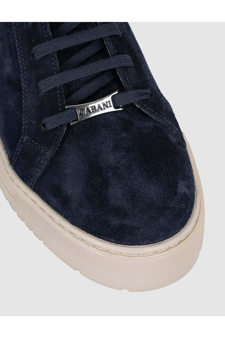 Cabani Shoes Bleu marine Suède Cuir véritable Chaussures de sport décontractées pour hommes - Bleu marine