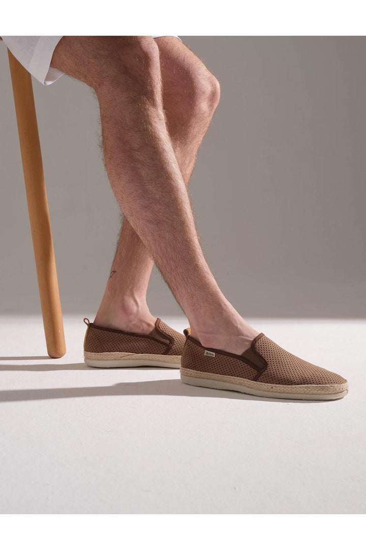 Cabani Shoes Chaussures de ville pour hommes avec détails en osier en vison - Vison