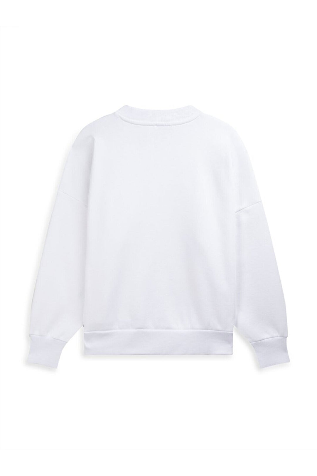 LTB Sweat-shirt blanc imprimé à manches longues et col zéro