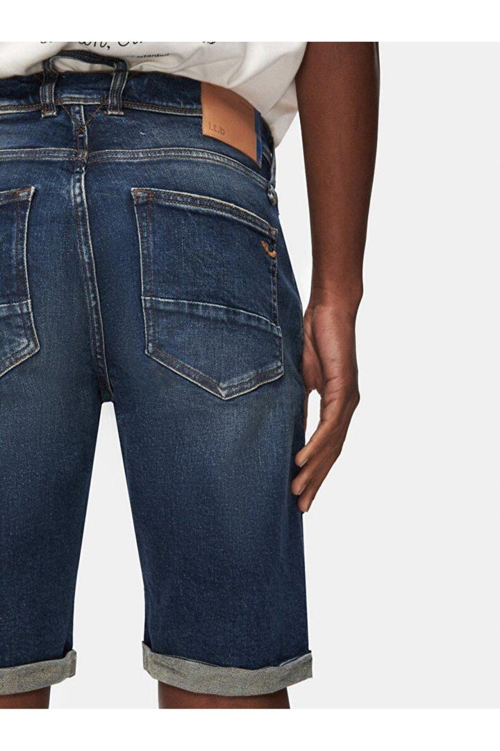 LTB LANCE TARION Short en Jean Homme 55626 - Foncé Bleu_55626