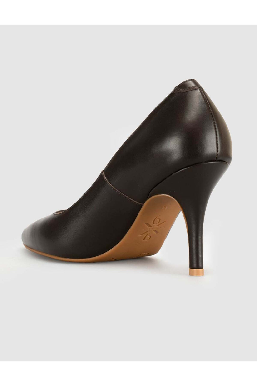Cabani Shoes Chaussures à talons aiguilles classiques pour femmes en cuir véritable marron - Multicolore
