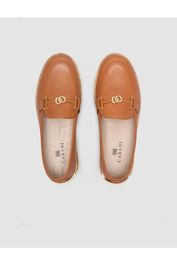 Cabani Shoes %100 Cuir véritable Mocassins femme Tabac - Tabac