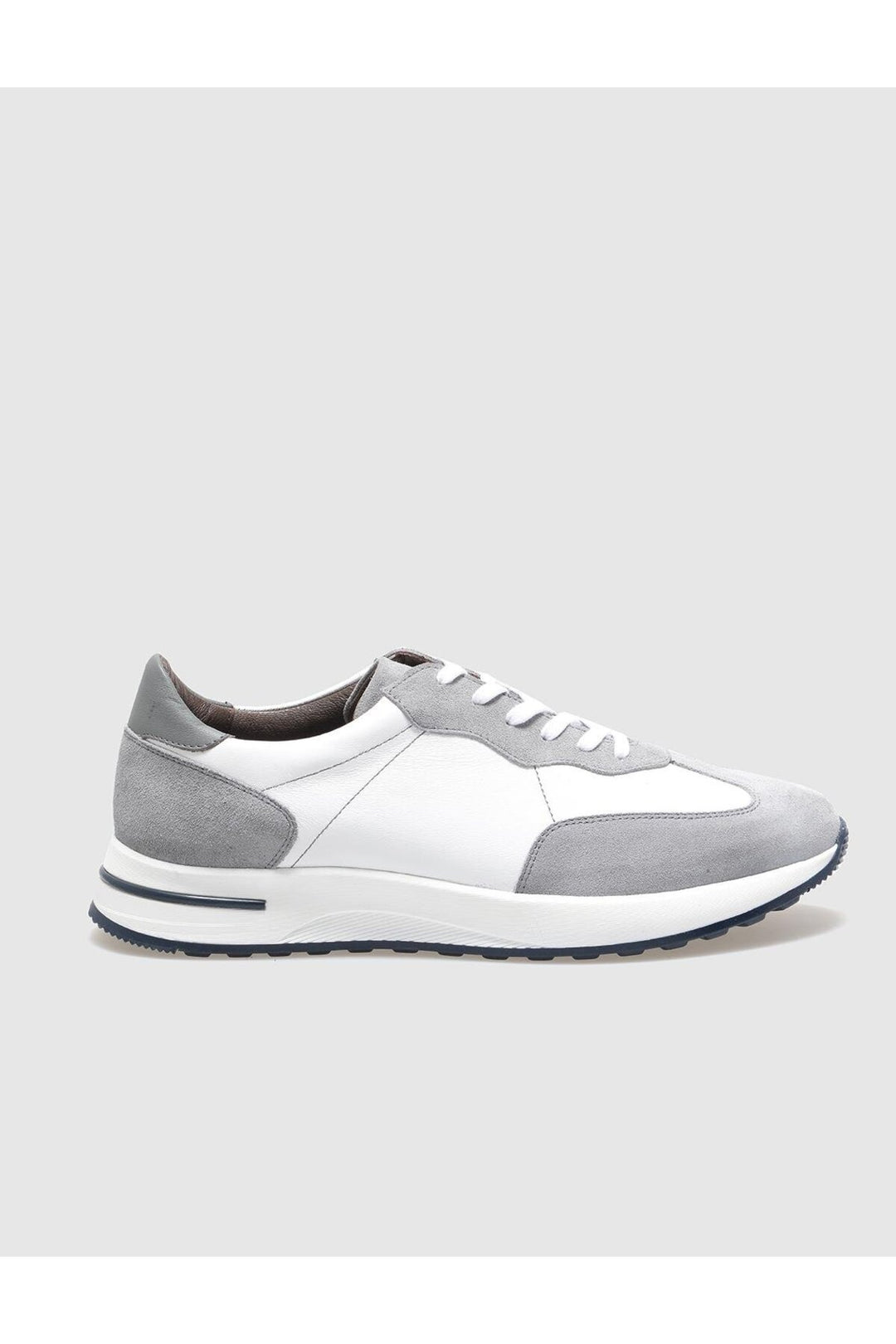 Cabani Shoes Chaussures de sport pour hommes en cuir véritable gris - Gris