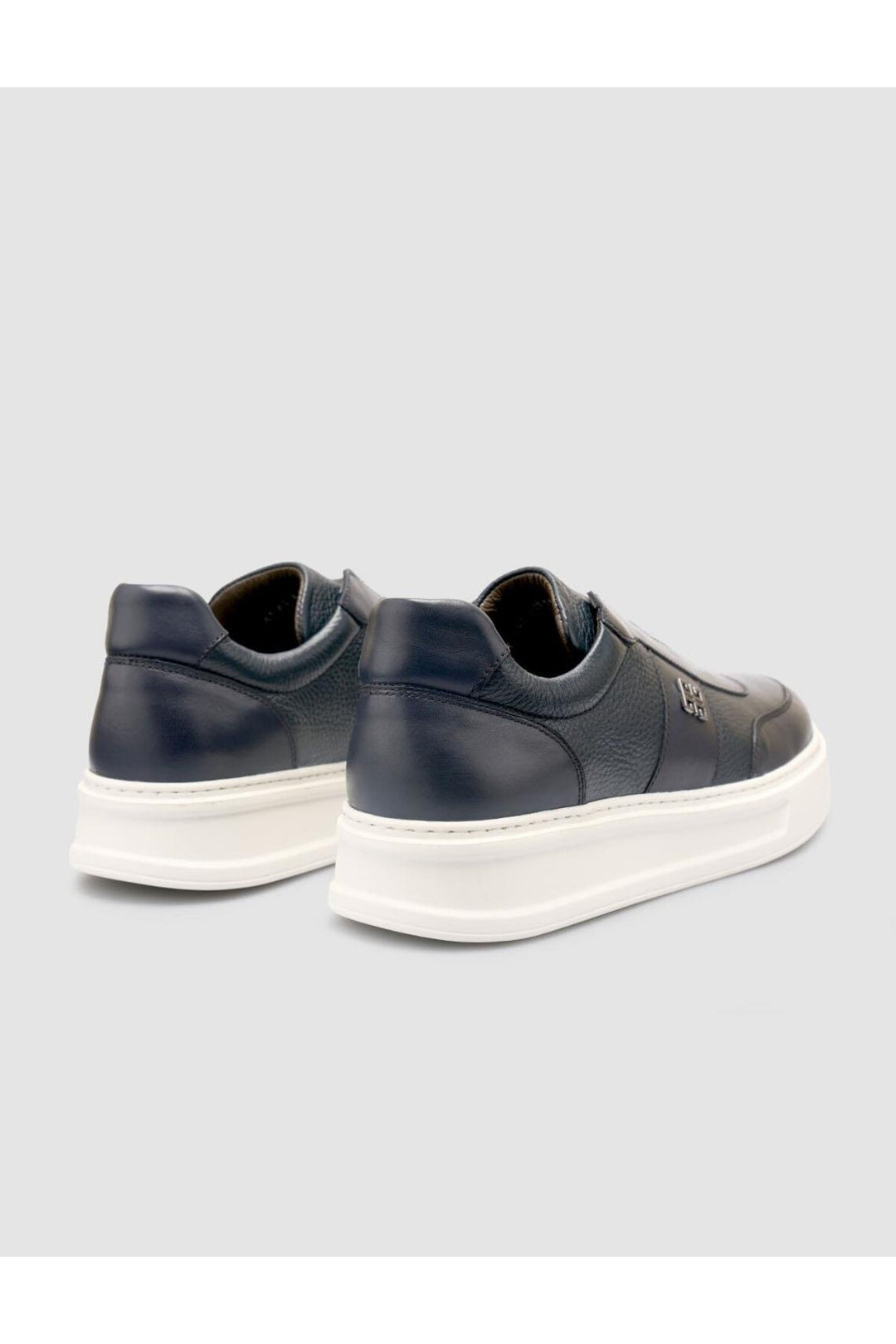 Cabani Shoes %100 Cuir véritable Bleu marine Chaussures de sport pour hommes - Bleu marine