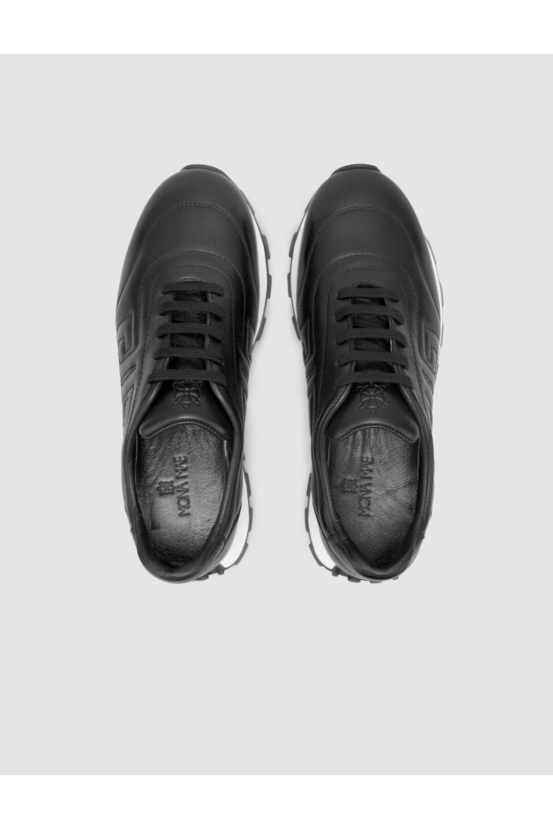 Cabani Shoes %100 Cuir Véritable Baskets Noires pour Femmes - Multicolore