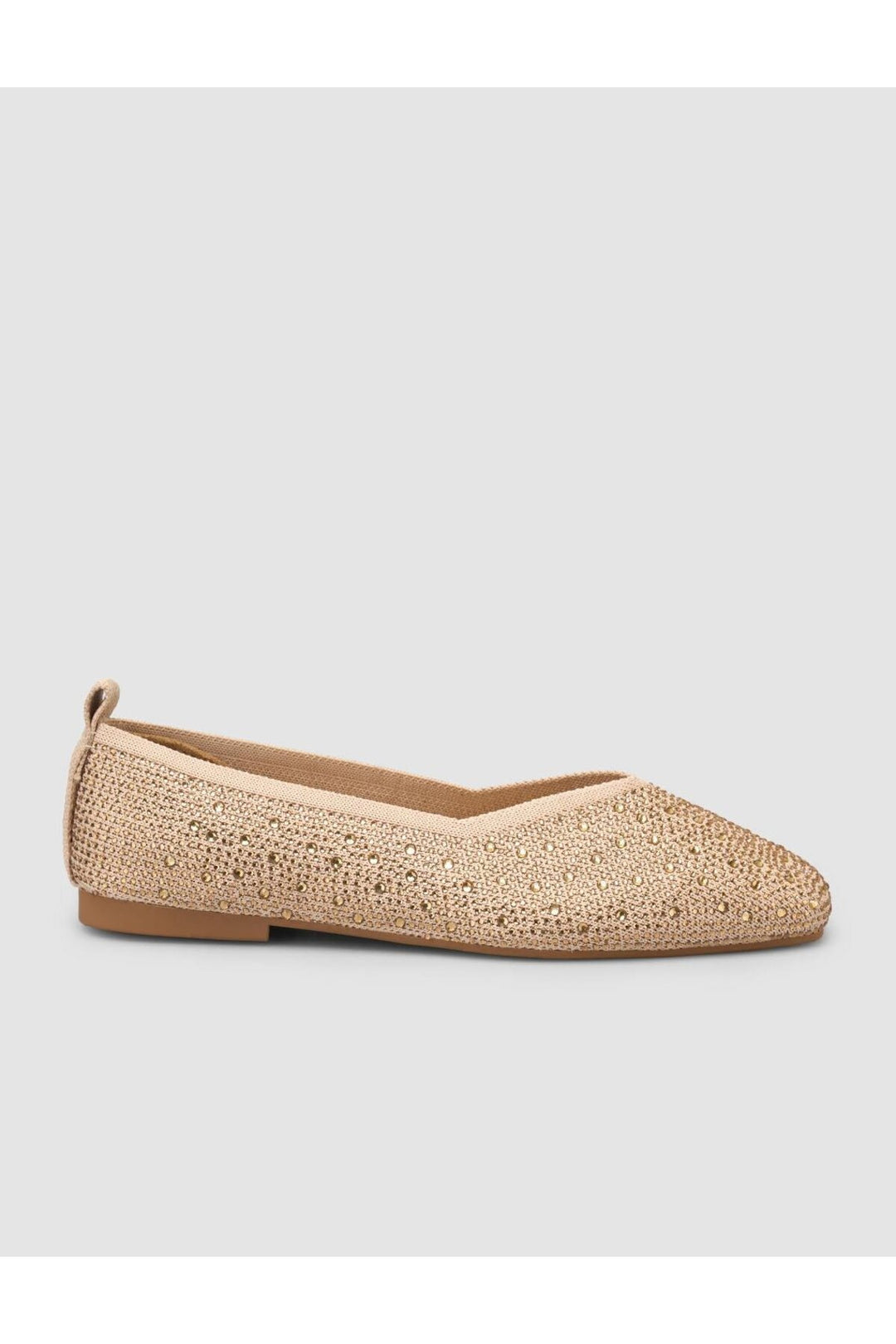 Cabani Shoes Ballerines femmes en beige avec pierres Serario - Beige