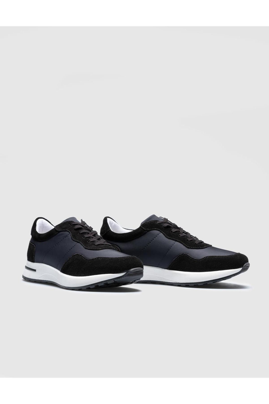 Cabani Shoes Chaussures de sport pour hommes en cuir véritable noires - Noir