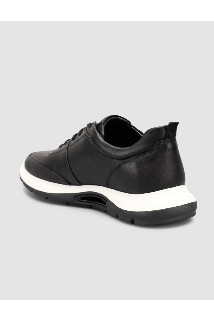Cabani Shoes Chaussures de sport pour hommes en cuir véritable noires saisonnières - Noir