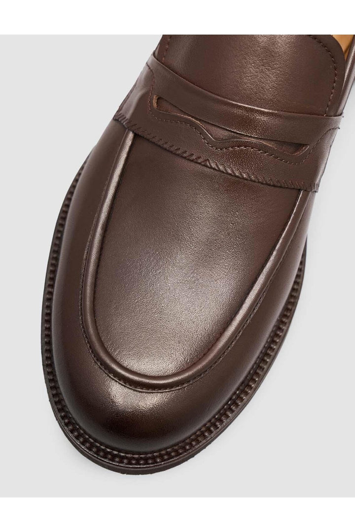 Cabani Shoes %100 Cuir véritable Chaussures mocassins classiques pour hommes en Brun - Marron
