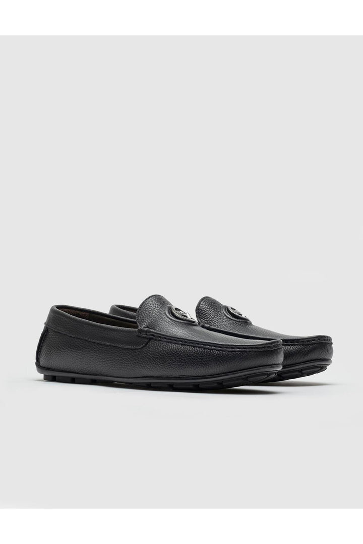 Cabani Shoes Mocassin homme en cuir véritable noir - Noir