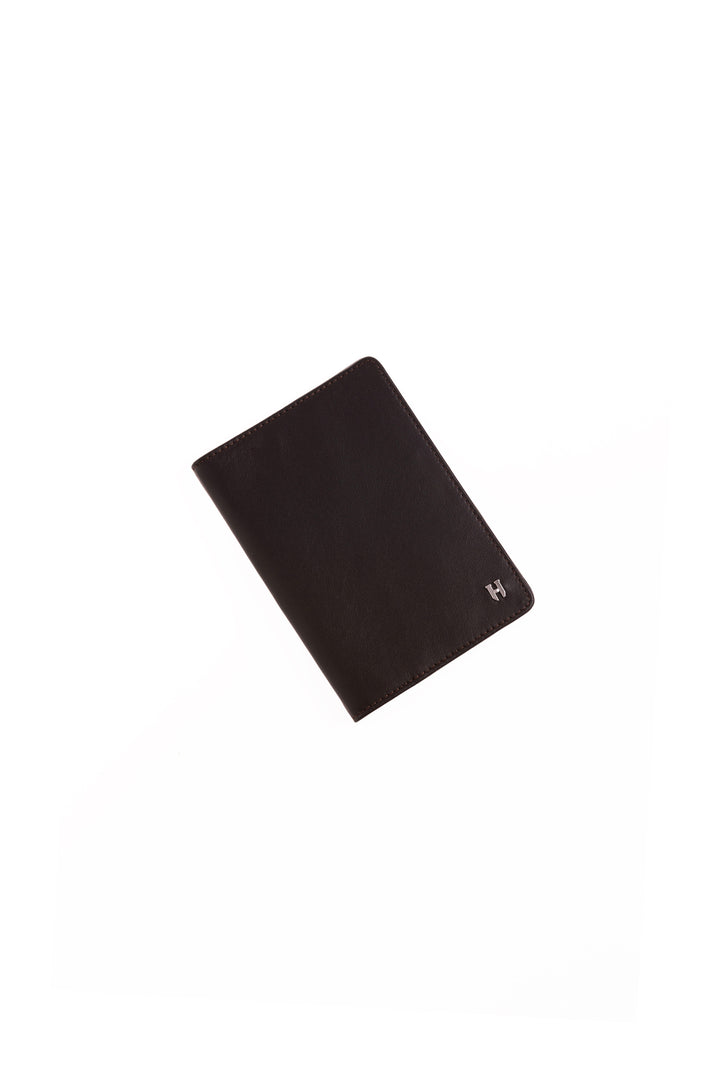 helmbrook Milton - Cuir véritable - Café - Cuir unisexe - Fabriqué à la main - Protection Rfid - Housse pour passeport