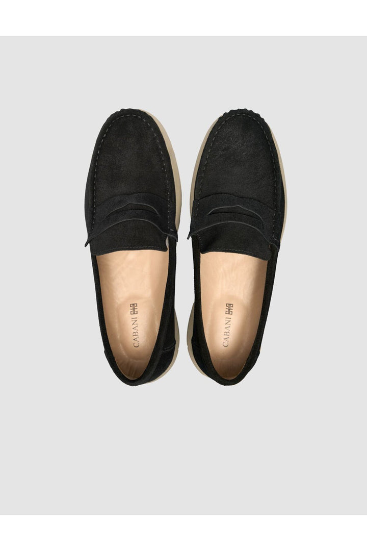 Cabani Shoes Chaussures Loafer pour Homme en Cuir Véritable Noires - Multicolore