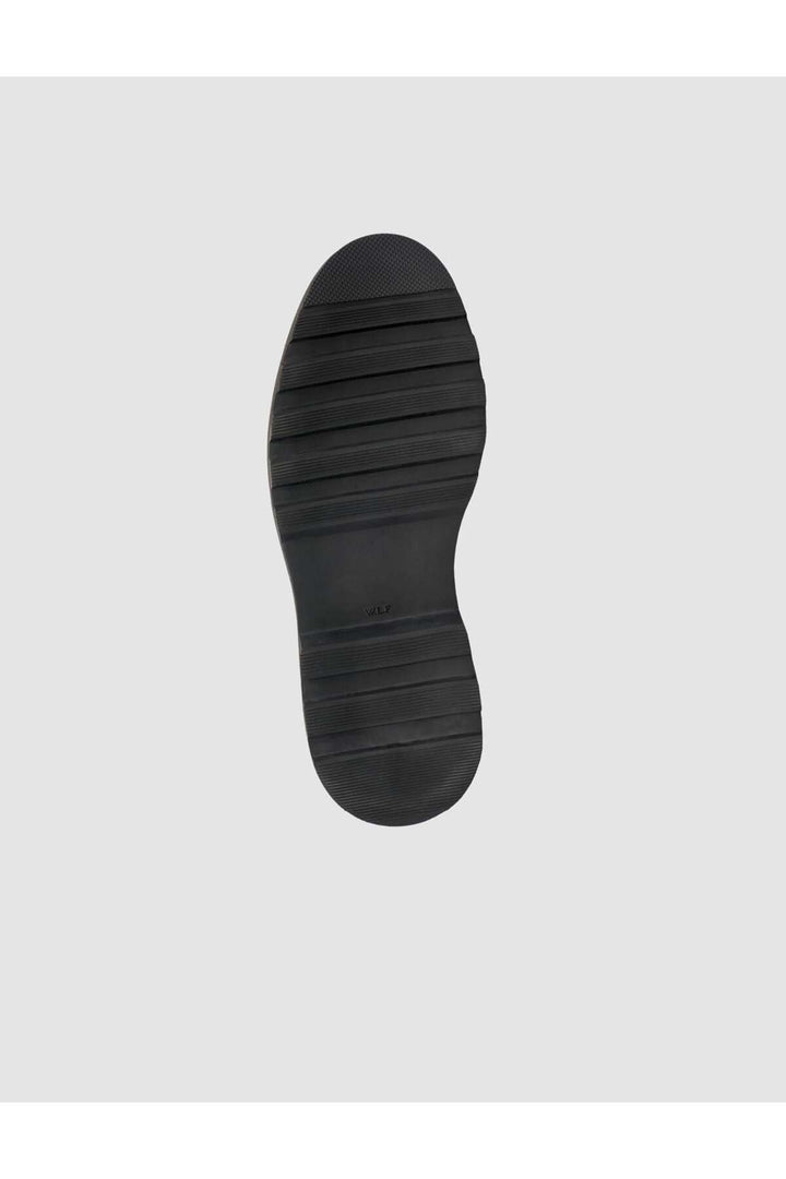Cabani Shoes Bottines à lacets pour hommes en cuir véritable noir - Noir