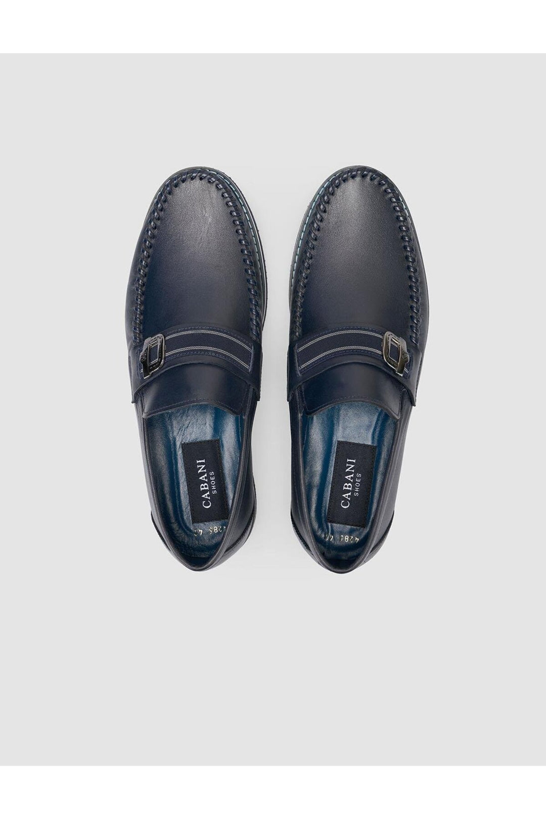 Cabani Shoes %100 Cuir Véritable Mocassins Pour Hommes Bleu marine - Bleu marine