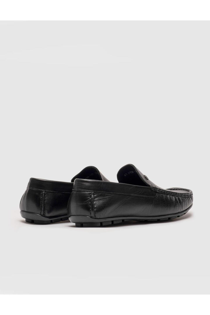 Cabani Shoes Chaussures pour hommes en cuir véritable noires - Noir