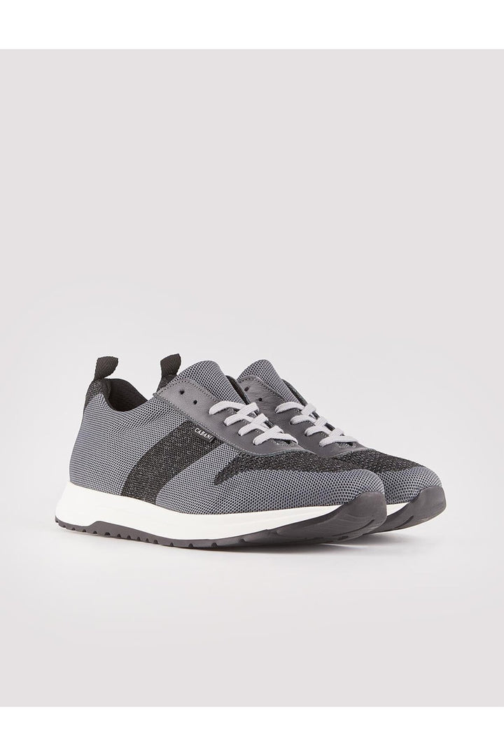 Cabani Shoes Baskets de sport pour homme en tricot gris foncé avec lacets - Anthracite