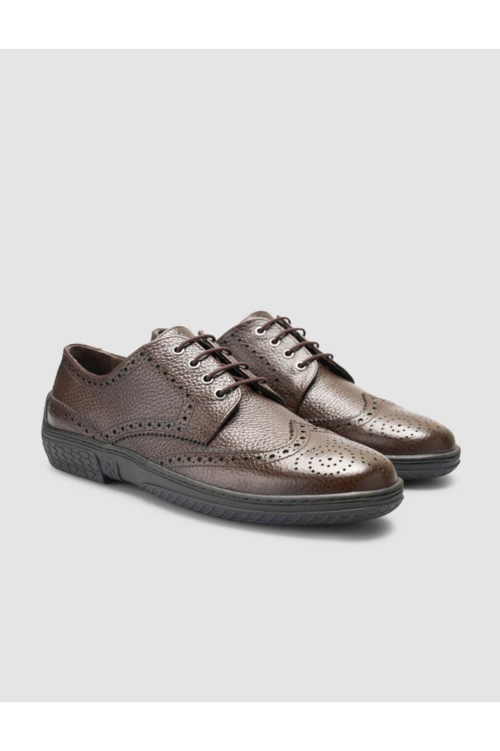 Cabani Shoes Chaussures de ville pour hommes en cuir véritable marron 100% - Marron