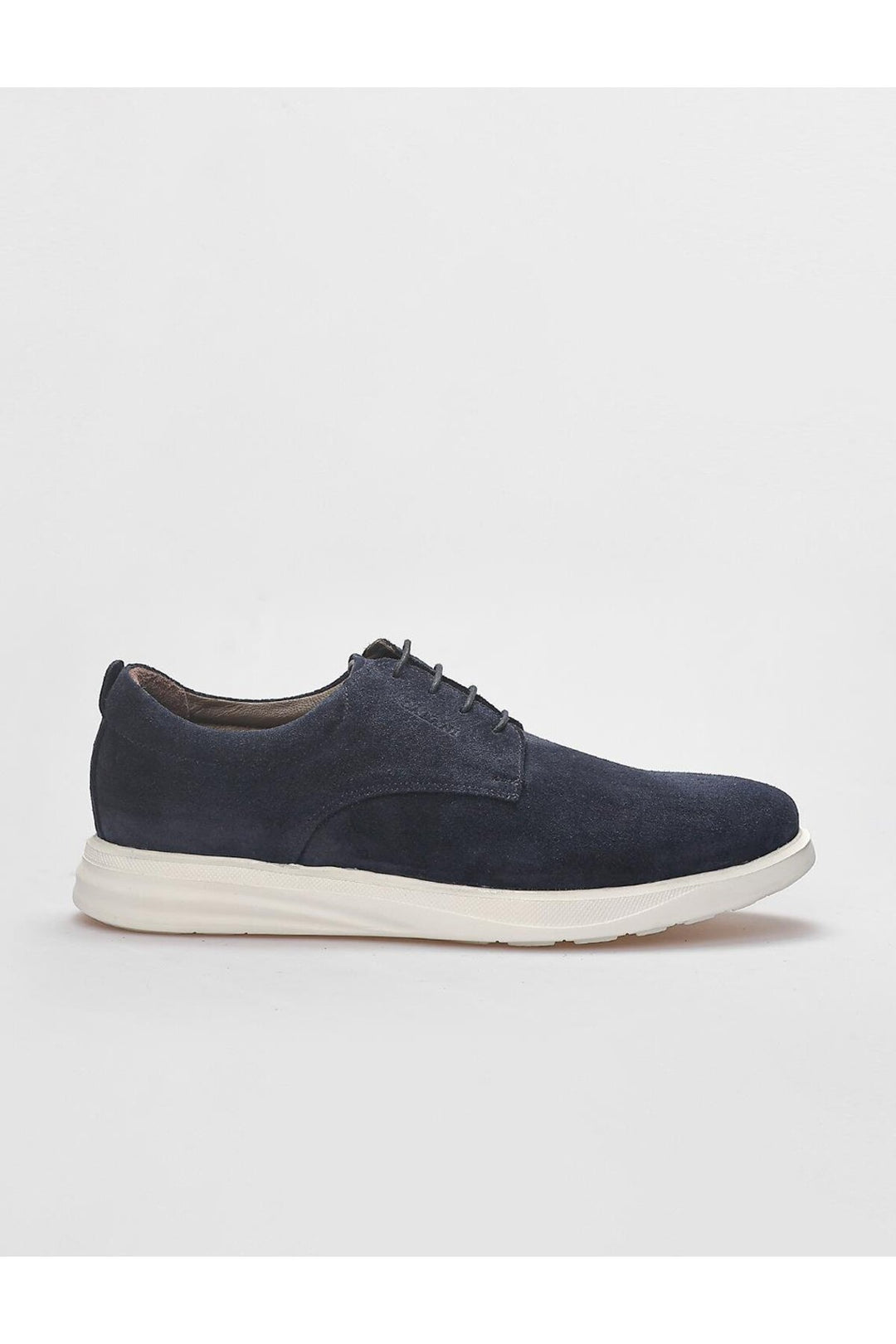 Cabani Shoes Chaussures de ville pour hommes en cuir véritable en suède bleu marine à lacets. - Bleu marine