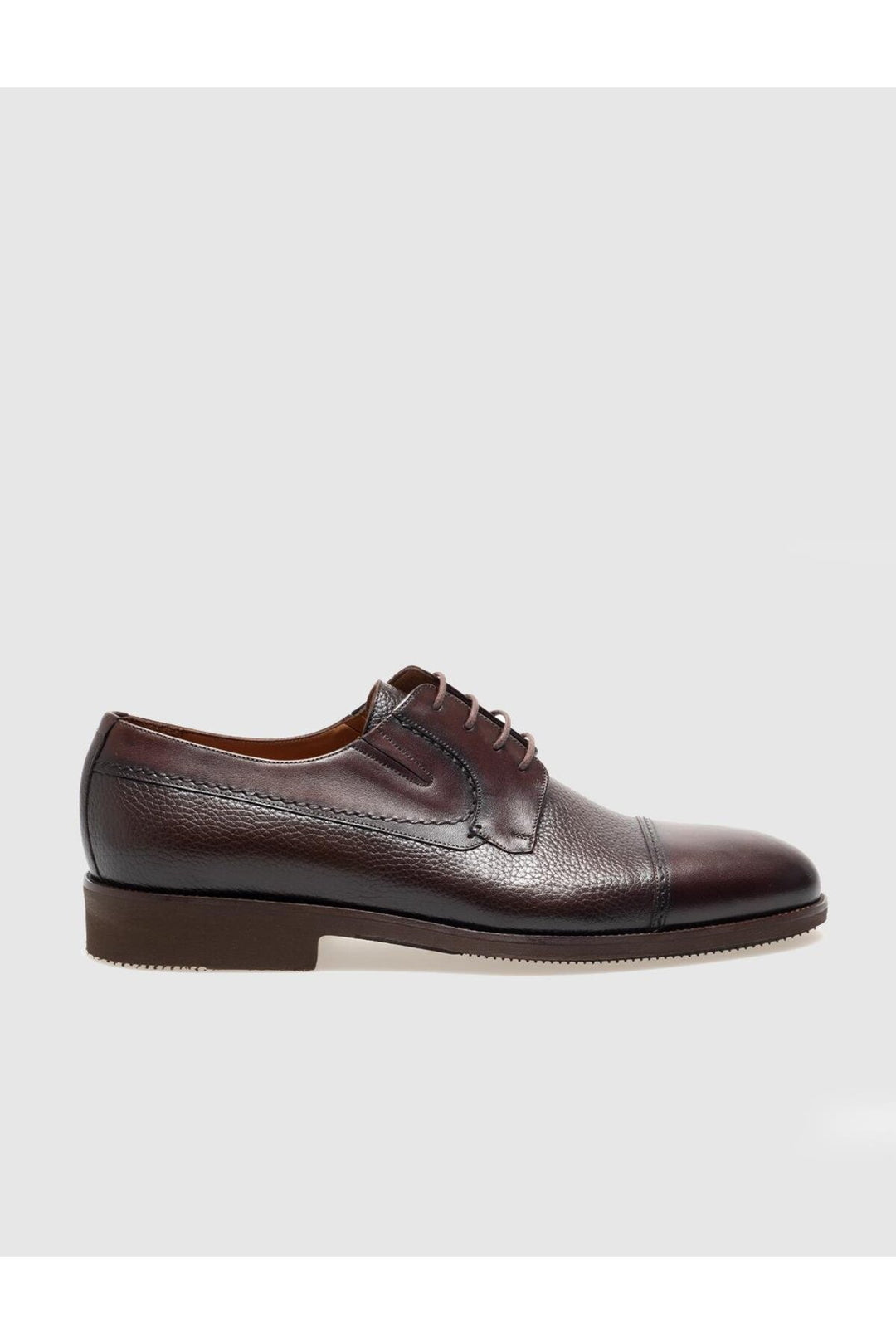Cabani Shoes Chaussures classiques pour hommes en cuir véritable marron à lacets - Marron