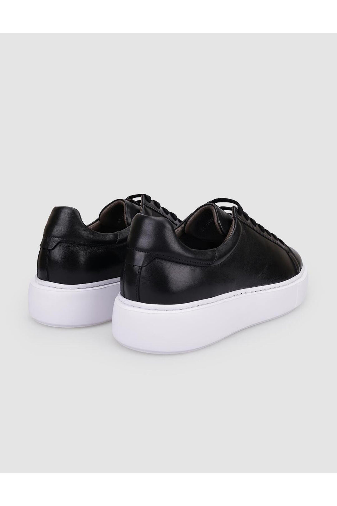 Cabani Shoes Lucca %100 Cuir Véritable Noir Chaussures de Sport Homme à Lacets - Noir