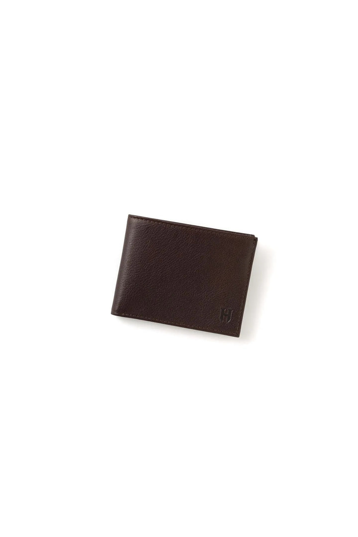 helmbrook Portefeuille en cuir véritable pour homme Multi-Bay RFID Protected Dean Coffee