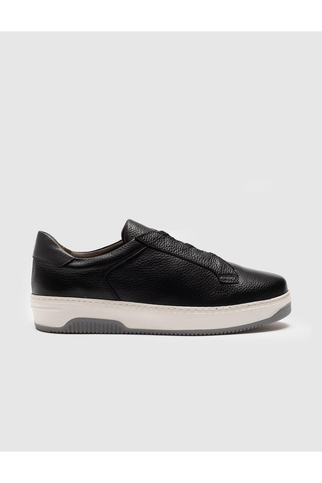 Cabani Shoes Chaussures de sport pour hommes en cuir véritable noir - Noir