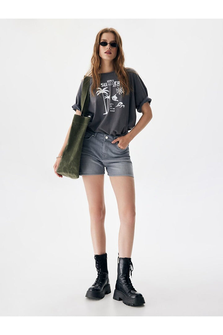LTB Short en jean taille haute Lariss