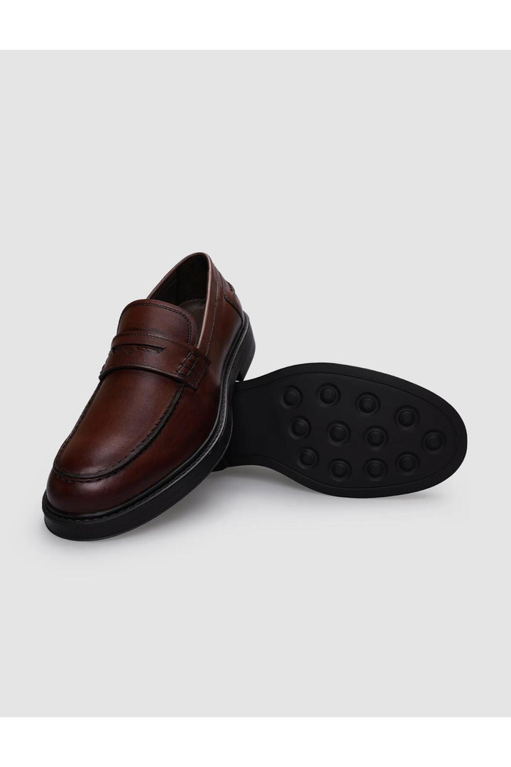 Cabani Shoes Chaussures de ville pour hommes en cuir véritable marron 100% - Multicolore