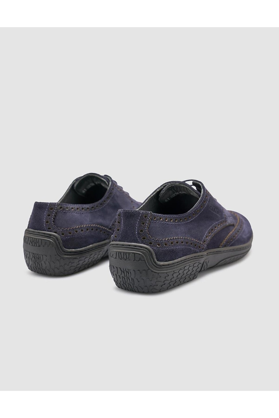 Cabani Shoes %100 Cuir Véritable Bleu marine Suédé Chaussures de Ville pour Homme - Bleu marine