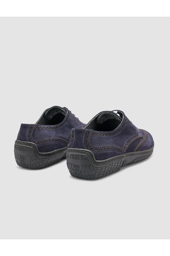 Cabani Shoes %100 Cuir Véritable Bleu marine Suédé Chaussures de Ville pour Homme - Bleu marine