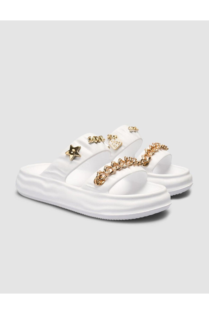 Cabani Shoes Snx Sandale en Eva Femme avec Détails en Charm Blanc - Blanc