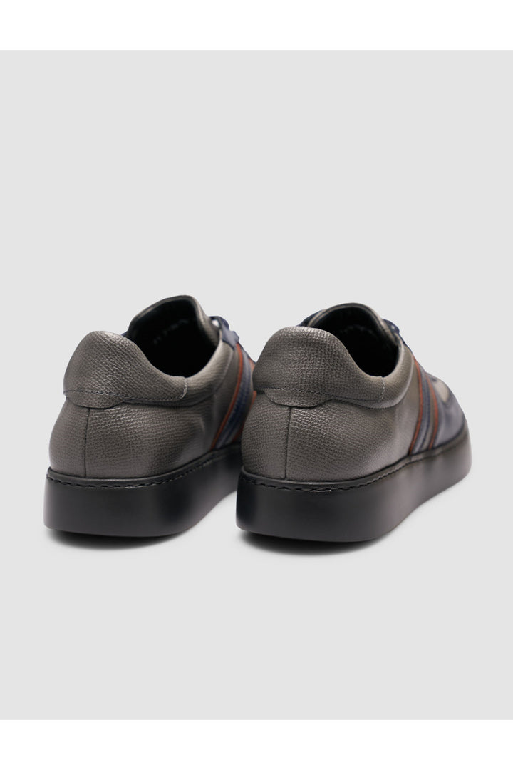 Cabani Shoes Bleu marine-Gris Véritable cuir Sneaker Ayakkabi - Multicolore