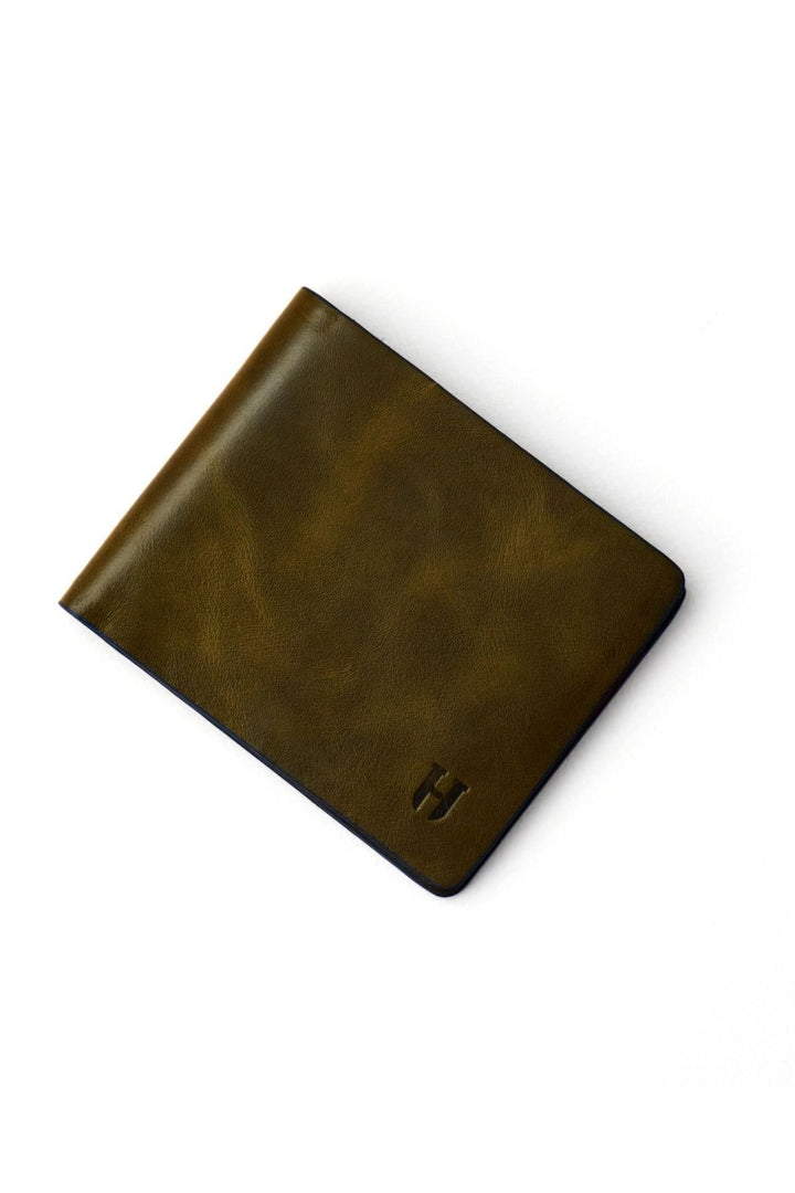 helmbrook Portefeuille en cuir véritable pour homme Slim Design Multi-Bay RFID Protected Eldridge Khaki Plus