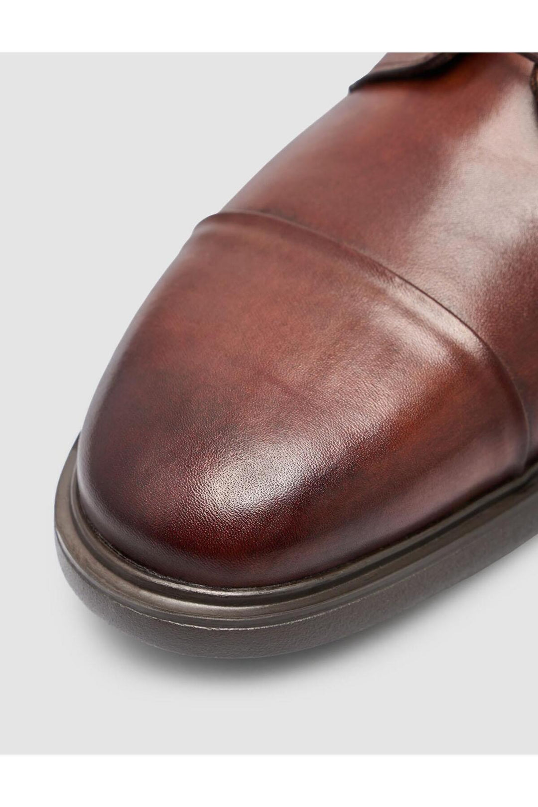 Cabani Shoes Chaussures classiques pour hommes en cuir véritable 100% marron à bout ovale - Marron