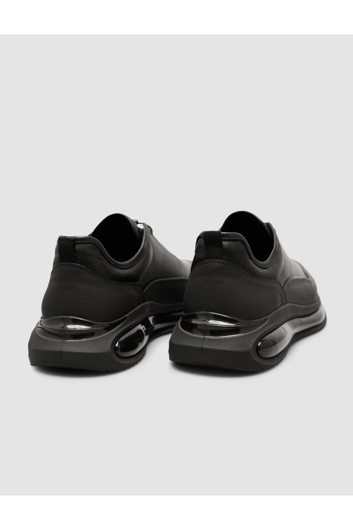 Cabani Shoes %100 Cuir véritable Noir Chaussures de sport pour hommes à lacets - Noir