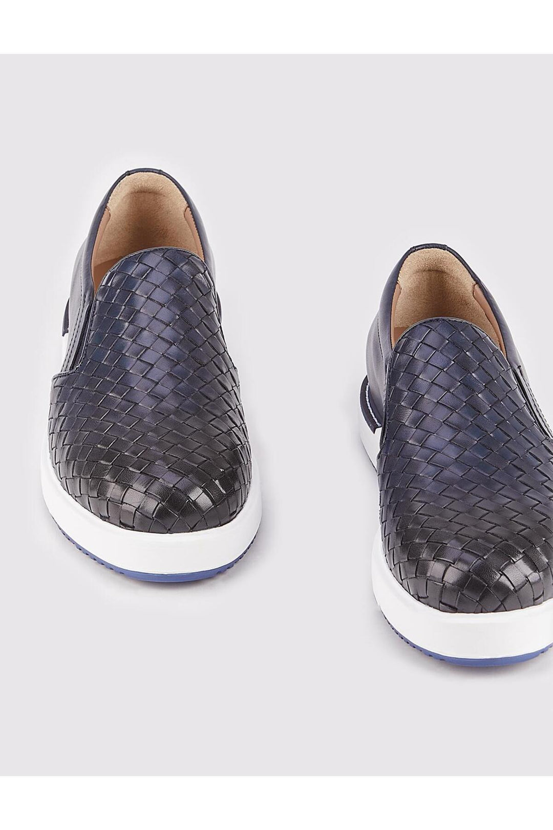 Cabani Shoes Chaussures de ville pour hommes en cuir véritable avec semelle en Eva bleu marine. - Bleu marine